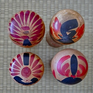 Decorazioni della testa delle kokeshi