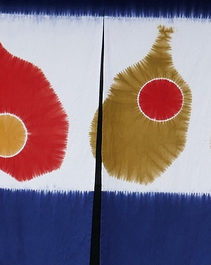 noren con motivi a colori vivaci