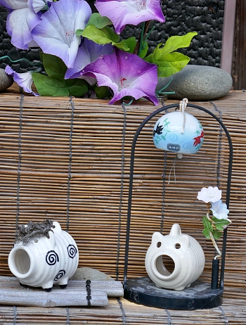 porcellini porta zampirone asagao furin e sudare