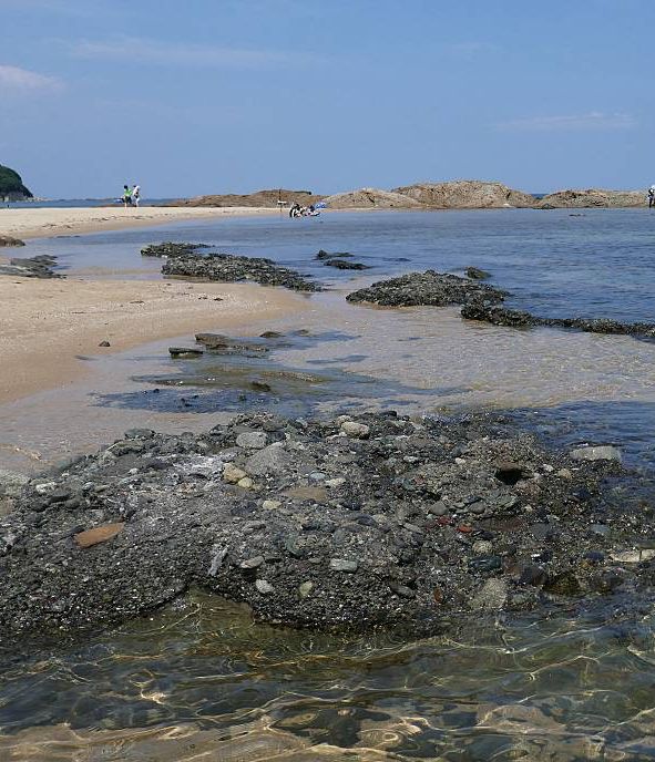 Vari tipi di roccia nel parco naturale Sanin