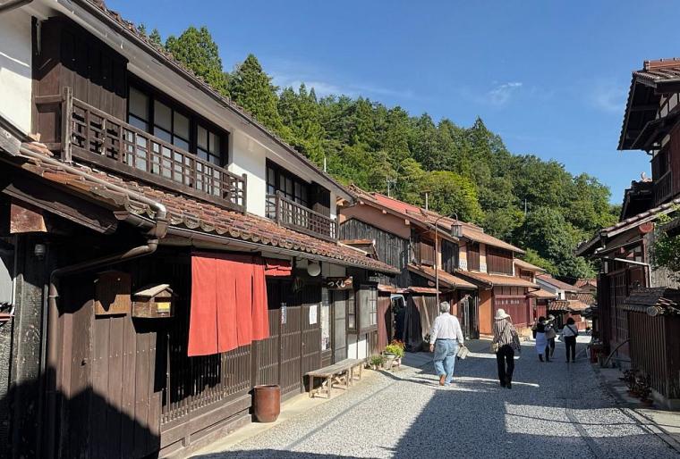 Case sulla strada antica di Fukiya Giappone